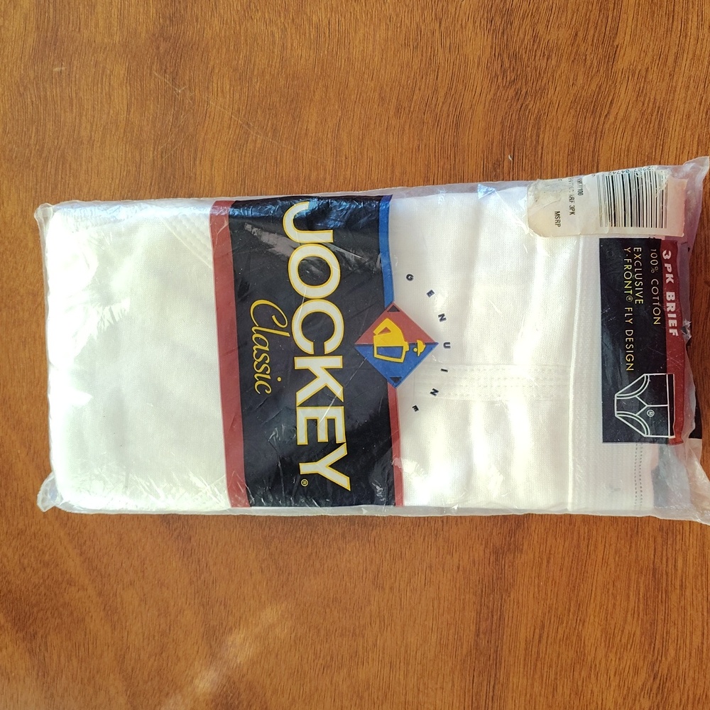 Vintage Jockey Men's White Classic Y-Front Briefs 3 Pack - Sz 30 - Picture 2 of 6